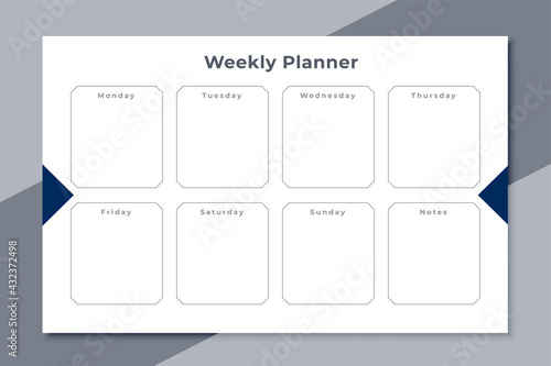 weekly planner to do list template design photo