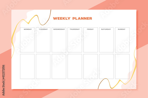 weekly time schedule planner template