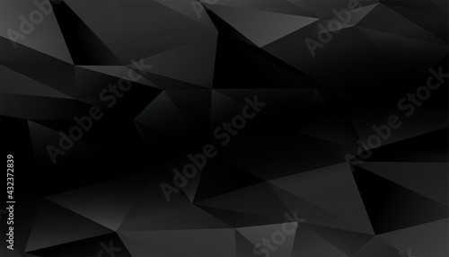 low poly abstract black background