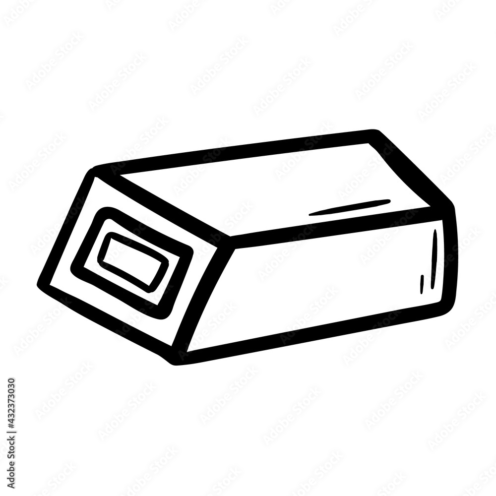 Chocolate sliced candy hand drawn vector doodle illustration. Cartoon candy. Isolated on white background. Sweet. Hand drawn simple element Chocolate sliced candy hand drawn vector doodle illustration. Cartoon candy. Isolated on white background. Sweet. Hand drawn simple element