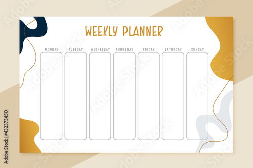 week plan template for everyday