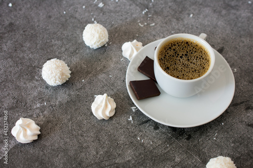 cup of coffee with chocolate