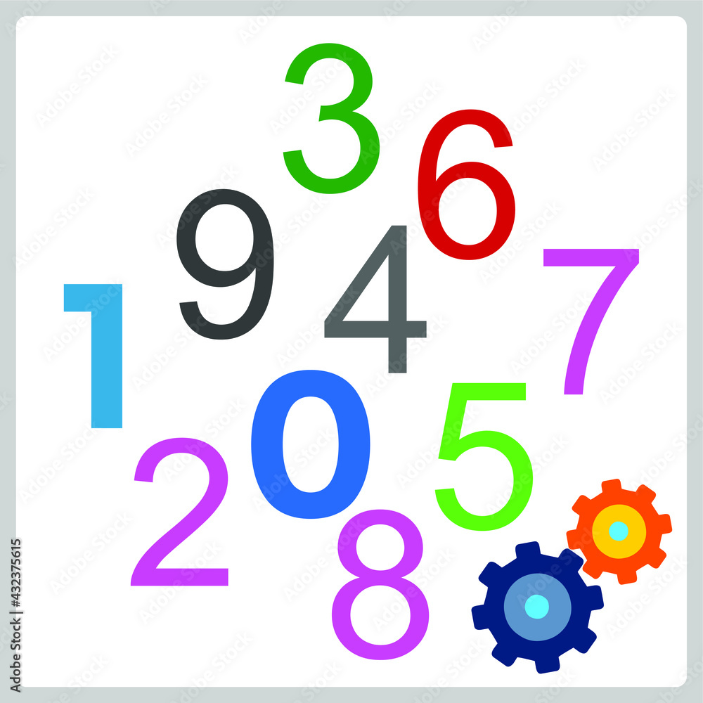 Vector illustration for Random Numbers EPS10 Vector illustration for Random Numbers EPS10