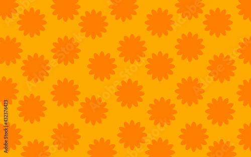 vector autumn sun leaves seamless pattern in yellow orange design illustration