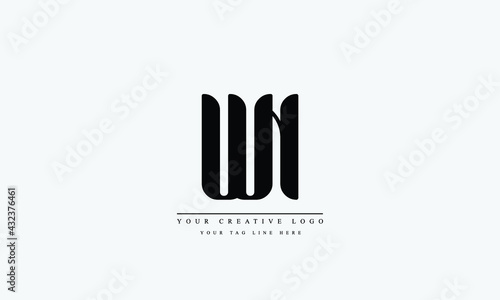 Letter Logo Design with Creative Modern Trendy Typography WN NW W N photo