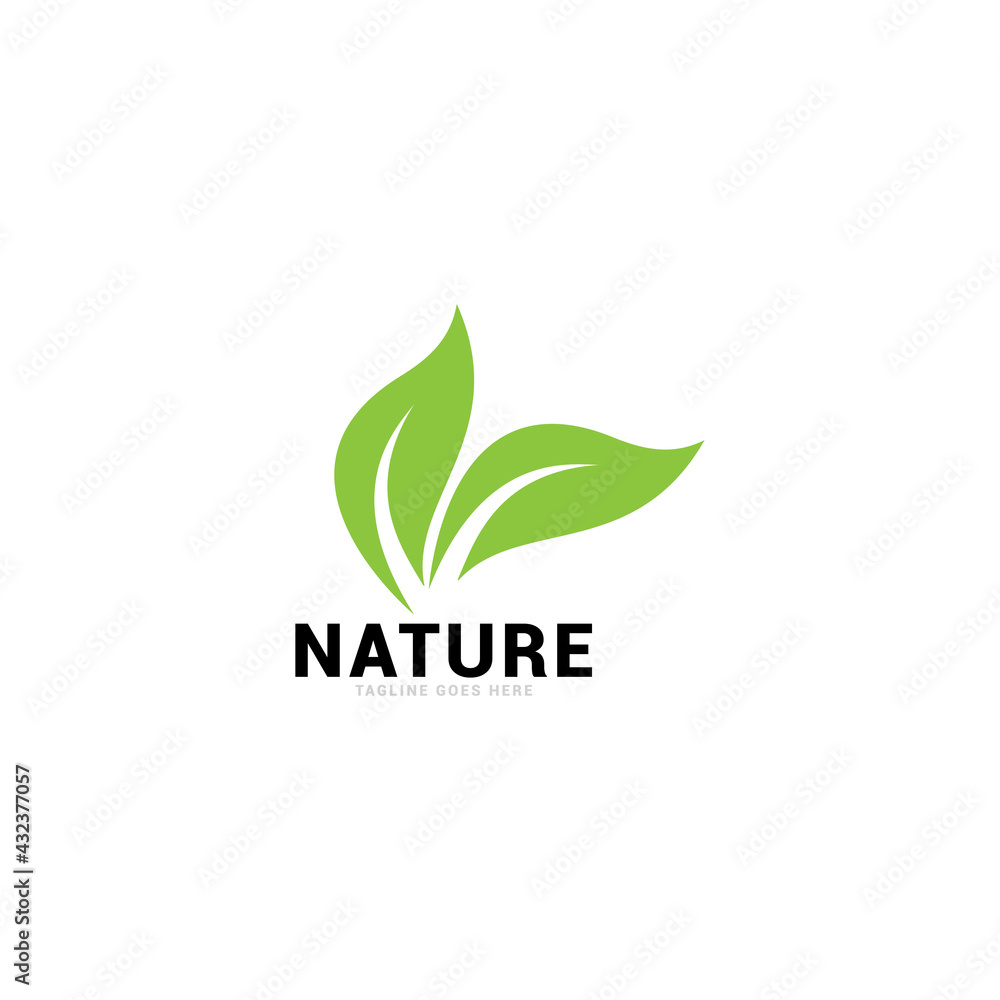Leaf nature logo icon vector template. Leaf nature logo icon vector template.