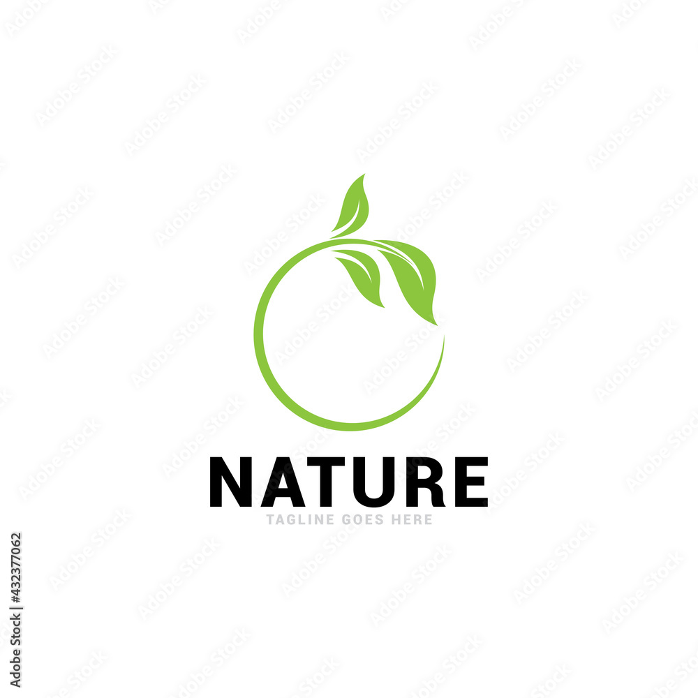 Leaf nature logo icon vector template. Leaf nature logo icon vector template.