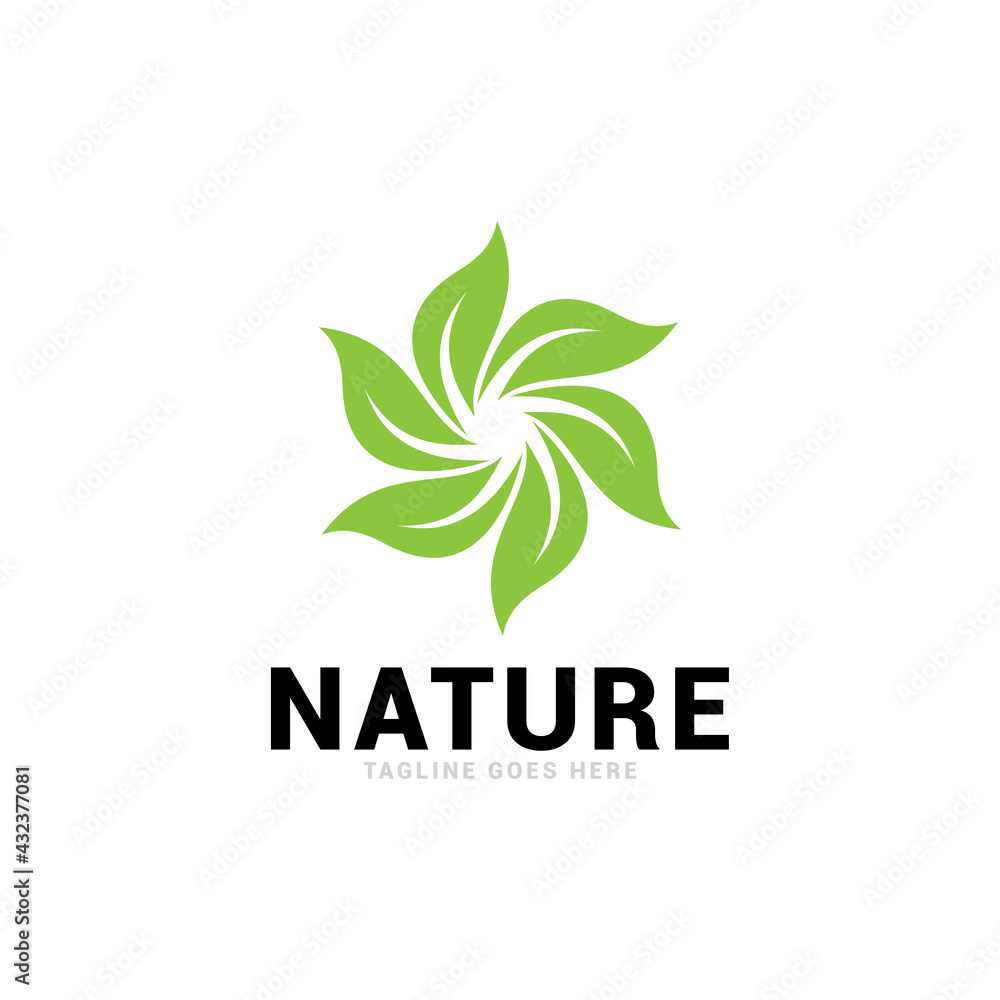 Leaf nature logo icon vector template. Leaf nature logo icon vector template.