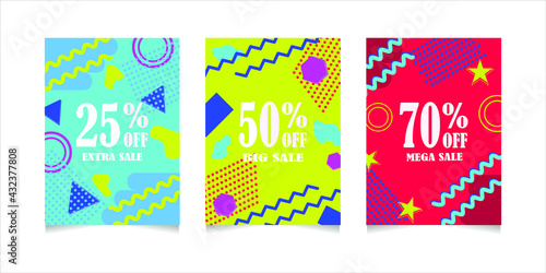 Sale banner template design. Vector illustration.