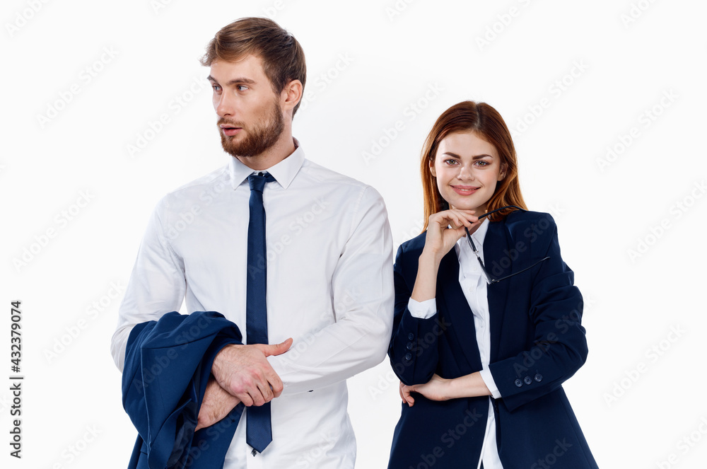 young couple work colleagues financial lifestyle communication young couple work colleagues financial lifestyle communication