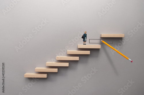 Business problem solving concept, overcoming obstacles photo