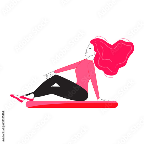 4 girls, women sitting, set 2 dd ww isol