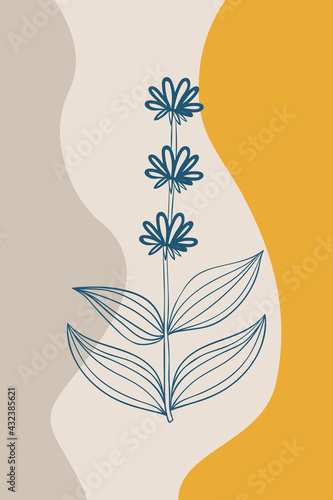 gentian yellow, abstract, poster, minimal dd ww