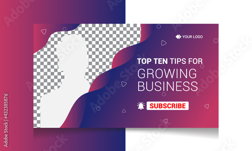 Modern YouTube Thumbnails for Video and Channel for the Business Promotion and Tutorials.