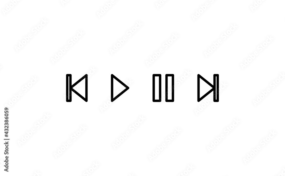 play pause button icon. Vector illustration. play pause button icon. Vector illustration.