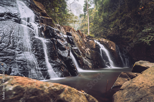 waterfall in the mountains