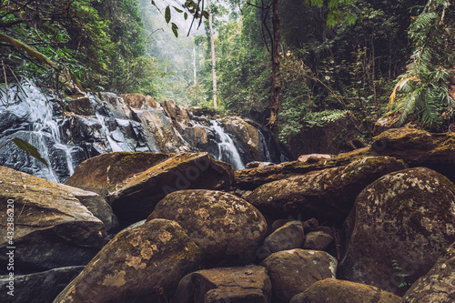 waterfall in the mountains