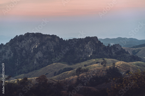 sunset in the mountains