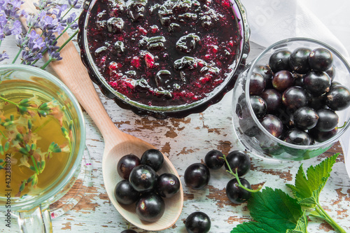 black currant jam photo