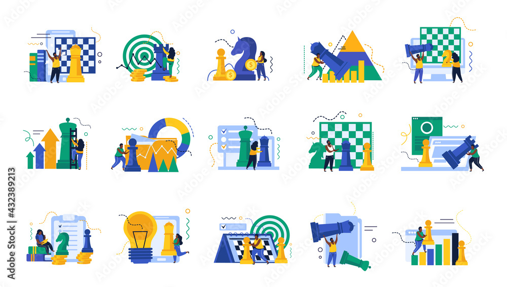 Business Strategy Recolor Set Business Strategy Recolor Set