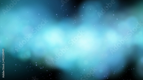 Abstract cosmic fog. Close-up. Isolated black background.