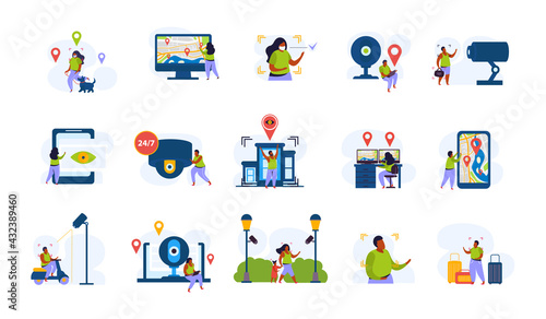 Urban CCTV Icon Set