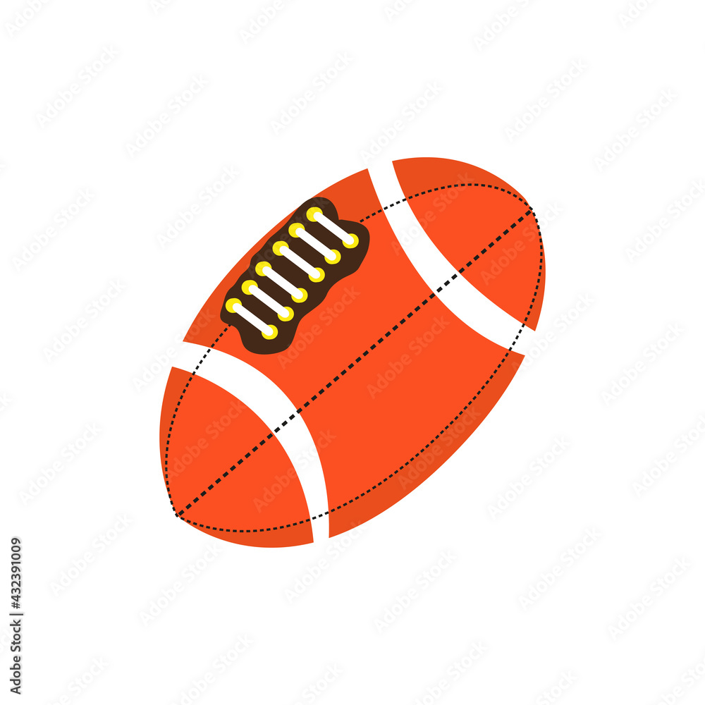 Isolated american football ball icon Isolated american football ball icon