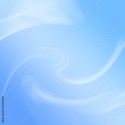 abstract blue background with blurry white swirls