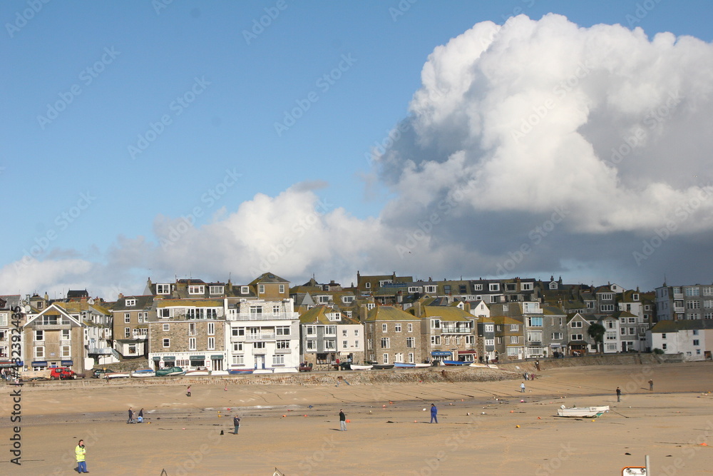 St. Ives bay with no water