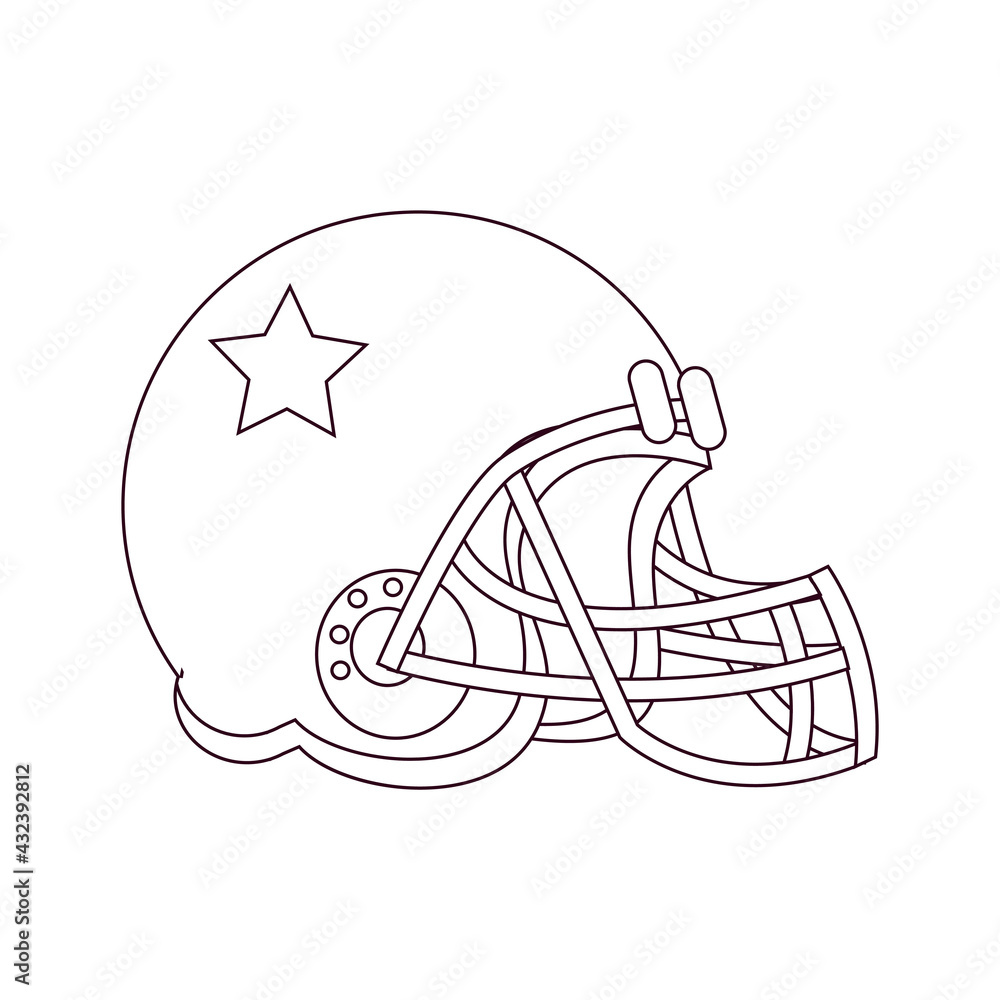 Isolated american football helmet icon Isolated american football helmet icon