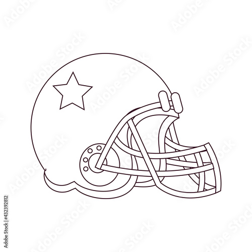 Isolated american football helmet icon