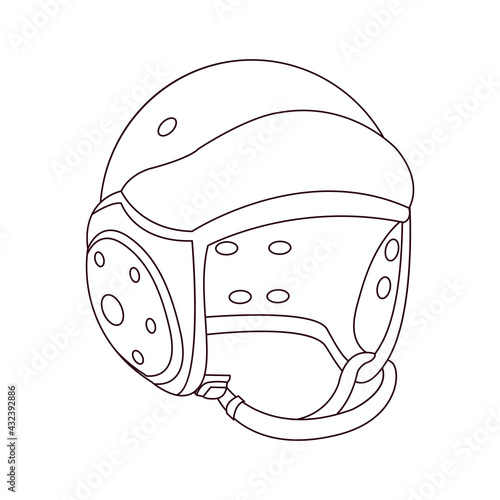 Isolated american football helmet icon