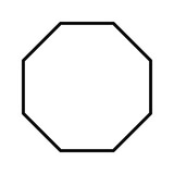 octagon shape icon illustration vector graphic color editable
