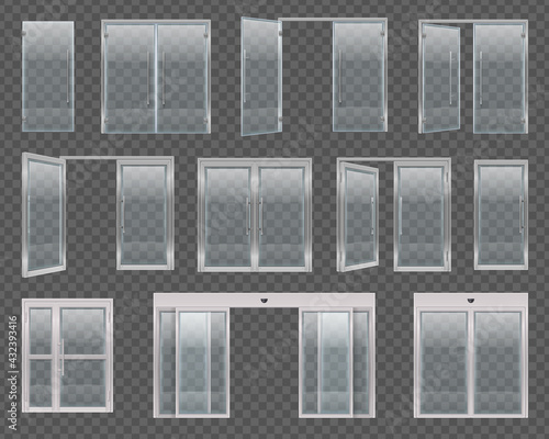 Glass Doors Icon Set