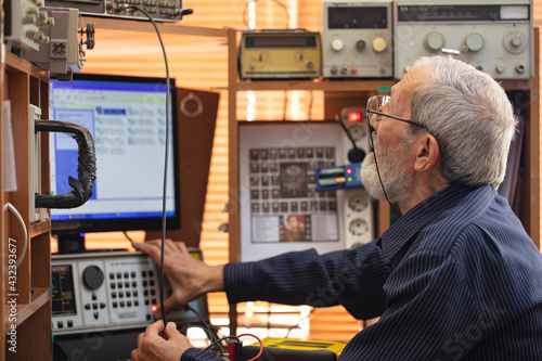 industrial worker. Calibration worker working with measuring instruments. 