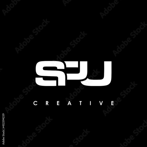 SPU Letter Initial Logo Design Template Vector Illustration