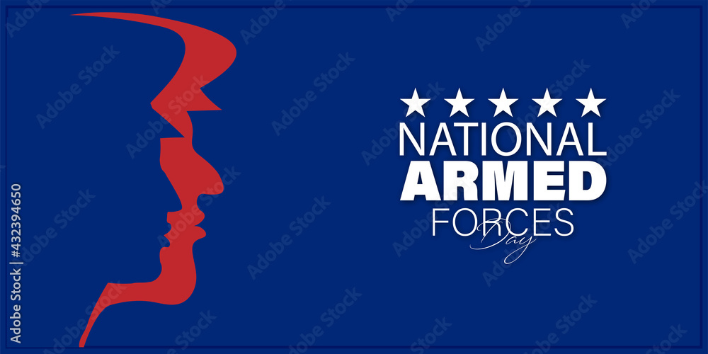 Vector Illustration of Armed forces day poster. Armed forces day ...
