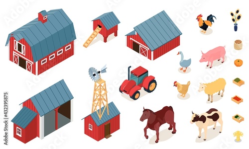 Farm Isometric Set