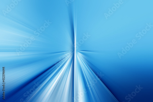 Abstract radial zoom blur surface of blue tones. Abstract soft blue background with radial, radiating, converging lines. 