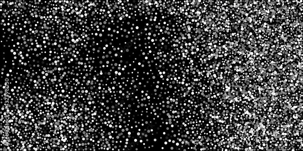 Silver confetti point on a black background. Illustration of a drop of shiny particles. Decorative element. Element of design. Vector illustration, EPS 10. Silver confetti point on a black background. Illustration of a drop of shiny particles. Decorative element. Element of design. Vector illustration, EPS 10.