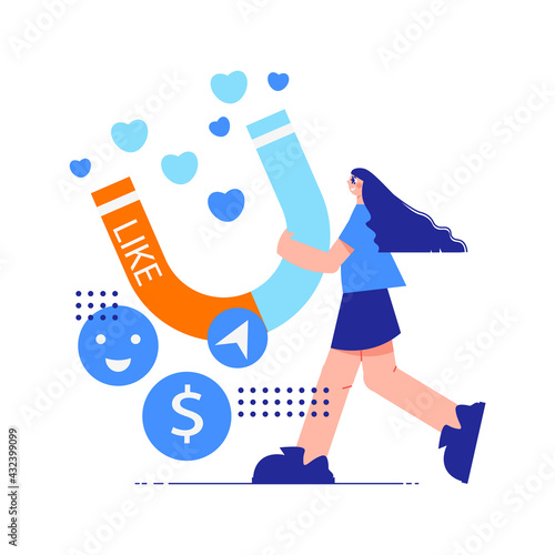 Social Media Magnet Composition