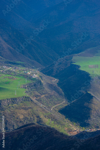 Above view of Haghpat village and surrounding, Armenia © vahanabrahamyan