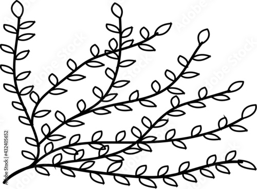 branch of a tree coloring page