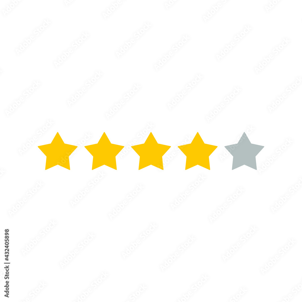Stars rating icon set. Set of Gold star icons isolated color editable Stars rating icon set. Set of Gold star icons isolated color editable