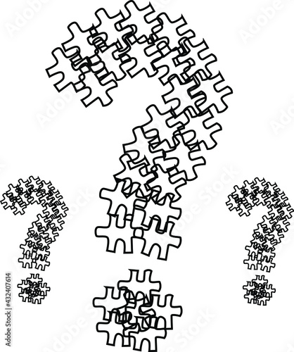 question mark vector coloring page