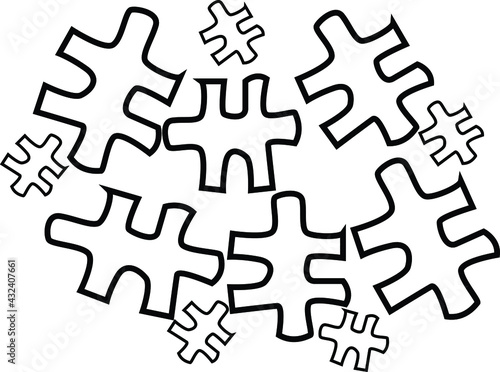 background with puzzle coloring page