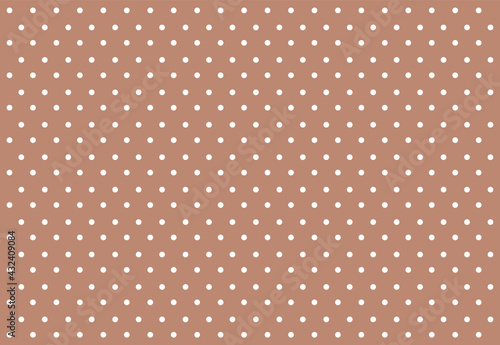 Simple modern pattern with white circles on maroon background, abstract geometric forms, design for decoration, wrapping paper, print, fabric or textile, cute wallpaper texture, vector illustration