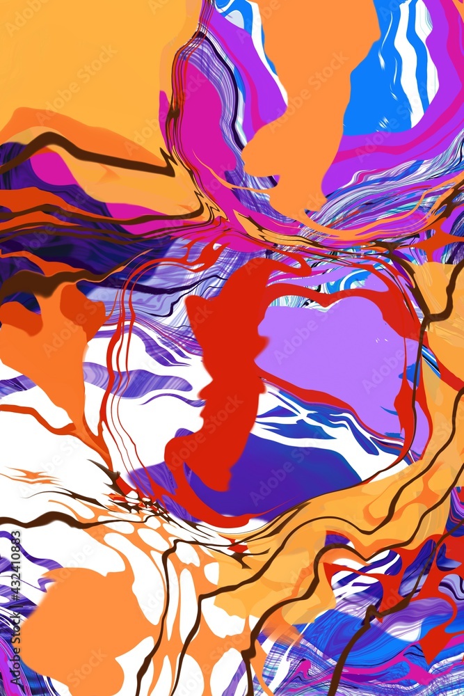 Abstract swirls of liquid moving paints ink and colors flowing in beautiful movement designs and patters of unique and one of a kind background for poster flyer, and other decorative design Abstract swirls of liquid moving paints ink and colors flowing in beautiful movement designs and patters of unique and one of a kind background for poster flyer, and other decorative design