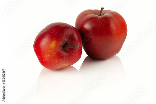 Apples on a white background