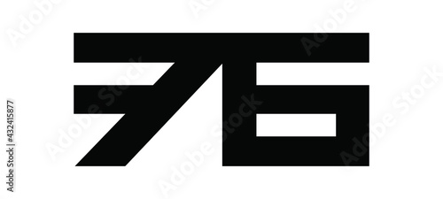 Number 76. Typographic ligature.